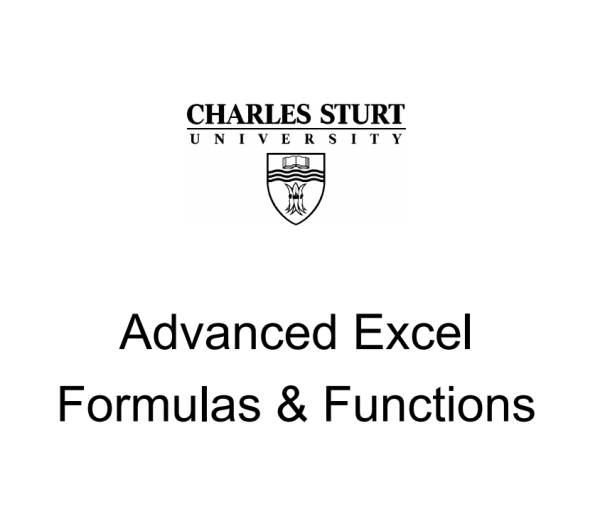 Advance Excel Formulas & Functions