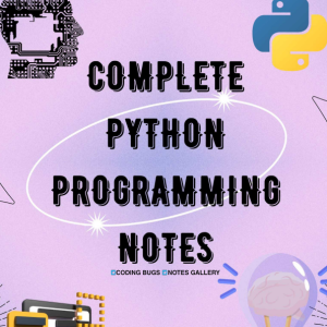 PYTHON HANDWRITTEN NOTES BOOK