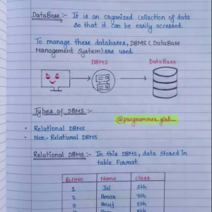 SQL Handwritten Notes 2nd Edition