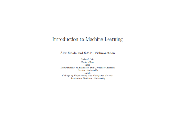 introduction to machine learning