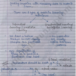 Machine Learning Hand Written Notes