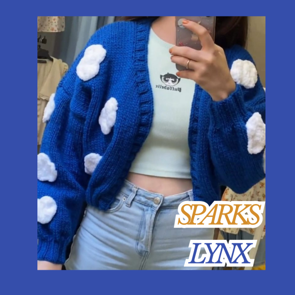 Sky Blue Clouds Crochet Cardigans